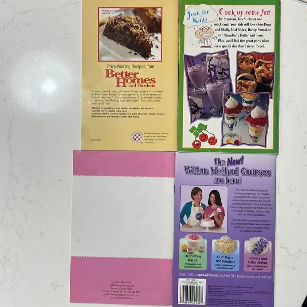 Vintage cookie and cake baking and decorating booklets.  7 booklets total.
